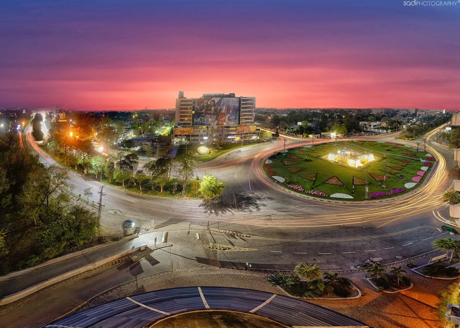 Gulberg Lahore at sunset
